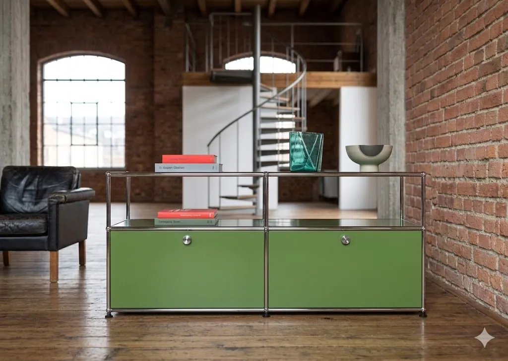 USM Haller Sideboard Olivegrün — büroservice ortner Ankauf