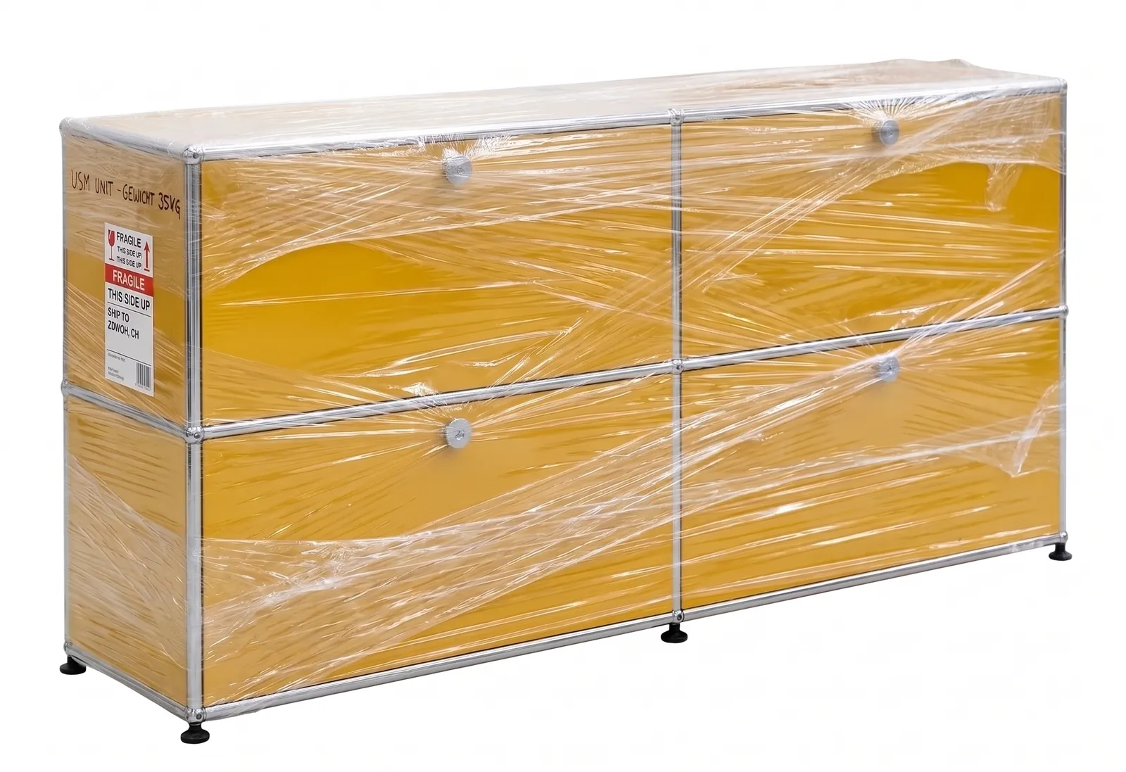 USM Haller Sideboard verpackt für den Umzug — büroservice ortner